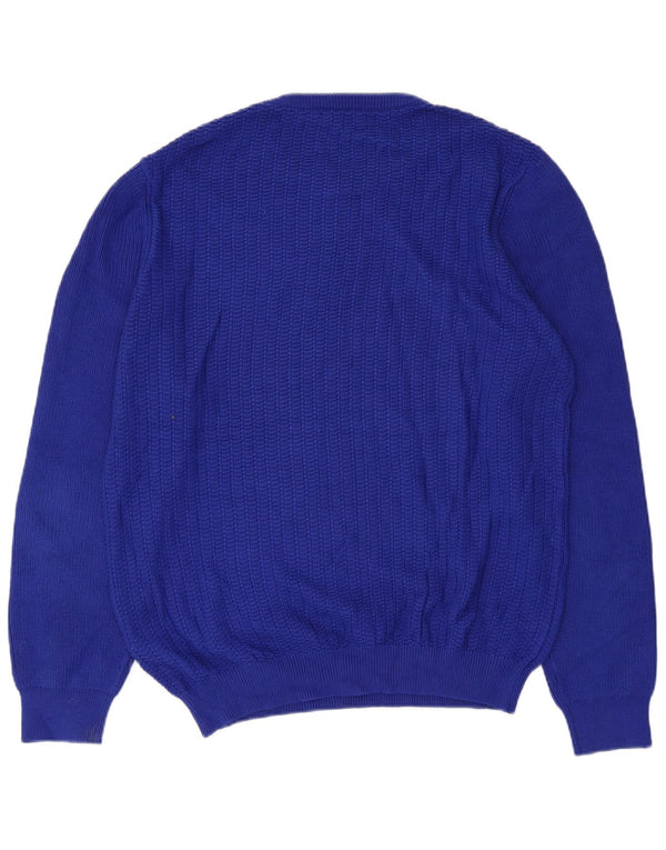 Reiss Mens Crew Neck Jumper Sweater Large Blue Cotton