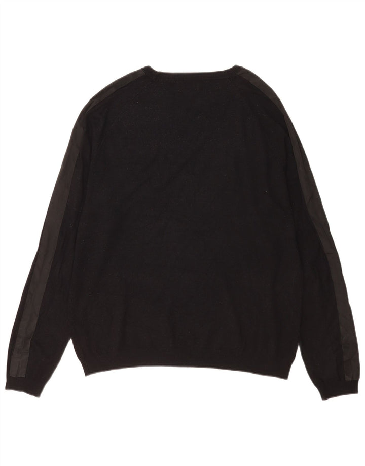 Zara Mens Boat Neck Jumper Sweater Medium Black