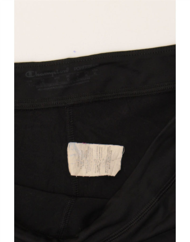 CHAMPION Womens Sport Shorts UK 16 Large Black Polyester Vintage Champion and Second-Hand Champion from Messina Hembry 