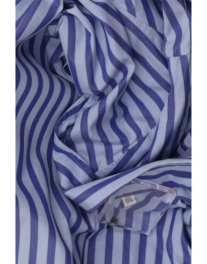 Barba Womens Shirt Size 40 15 Medium Blue Striped