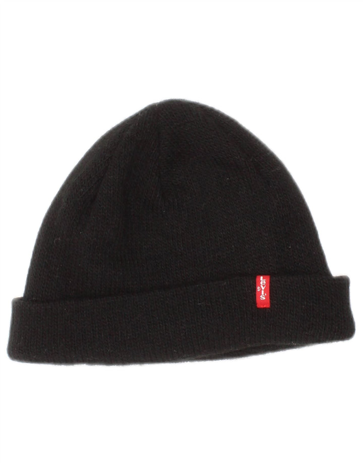 Levi's Mens Beanie Hat One Size Black Acrylic