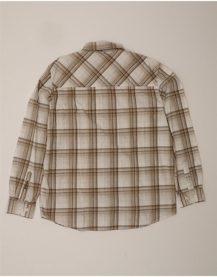 WRANGLER Mens Greensboro Shirt XL Beige Plaid Cotton Classic