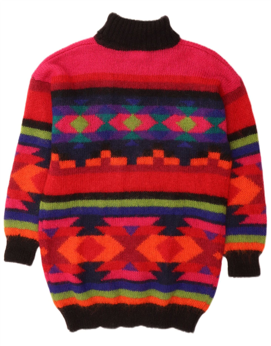 BHS Womens Roll Neck Jumper Sweater UK 10/12 Medium Multicoloured