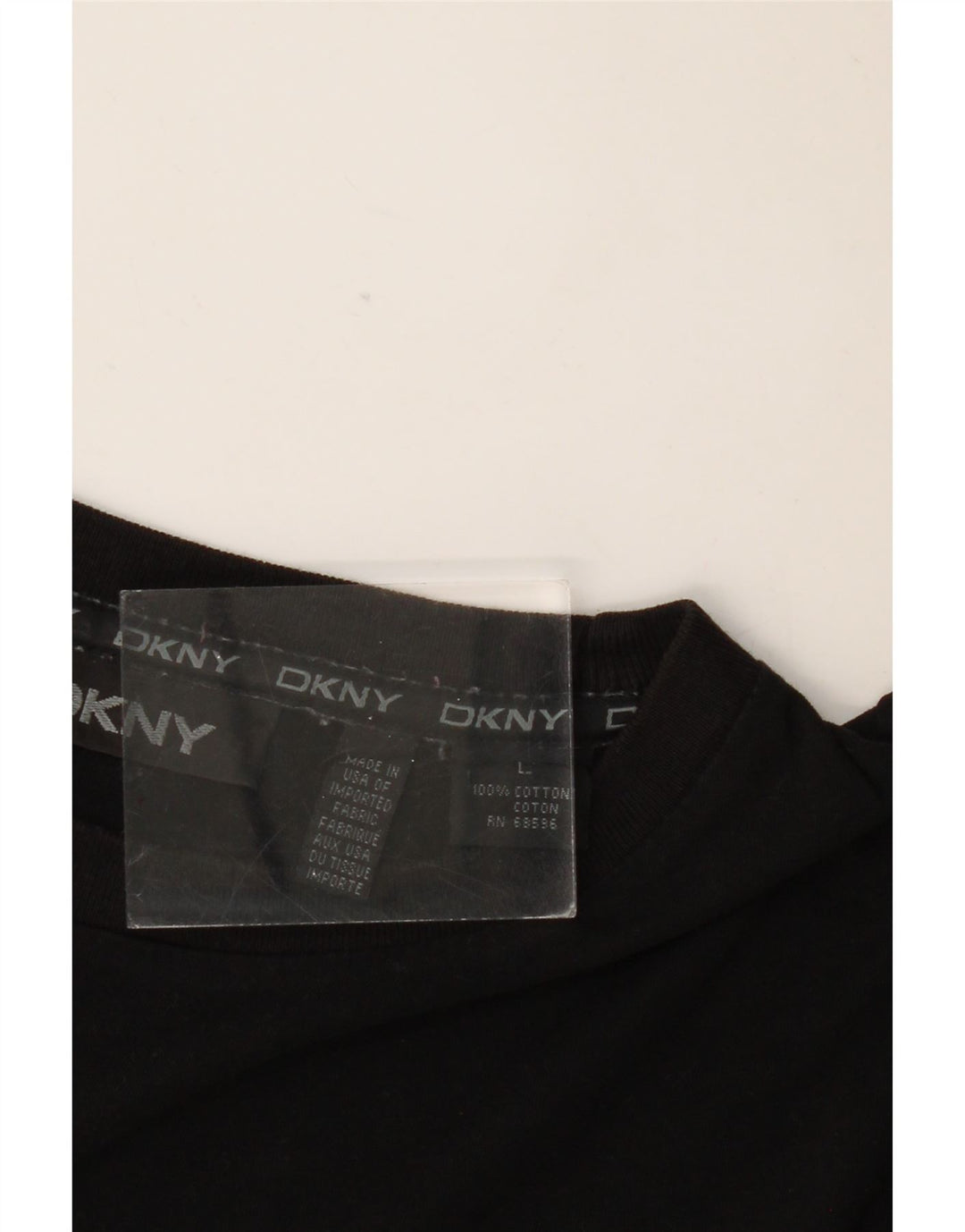 DKNY Mens T-Shirt Top Large Black Cotton