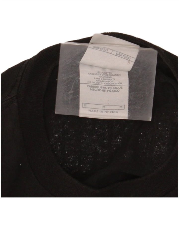 NIKE Mens Graphic T-Shirt Top Medium Black Cotton