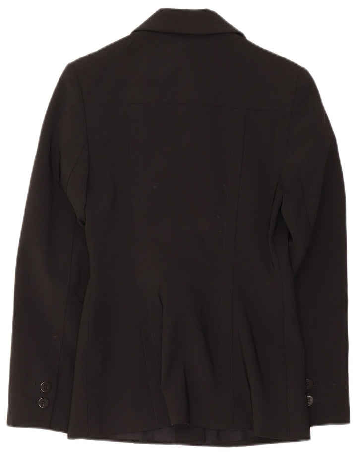 Karen Millen Womens 1 Button Blazer Jacket UK 8 Small Black Polyester