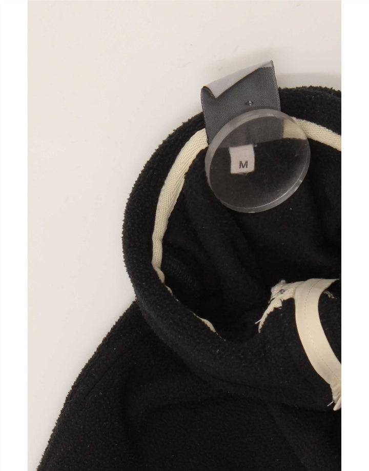 K-Way Mens Zip Neck Fleece Jumper Medium Black Striped