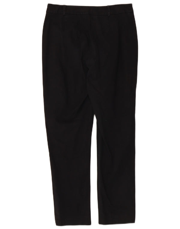 Hobbs Womens Slim Casual Trousers UK 8 Small W28 L25 Black Cotton
