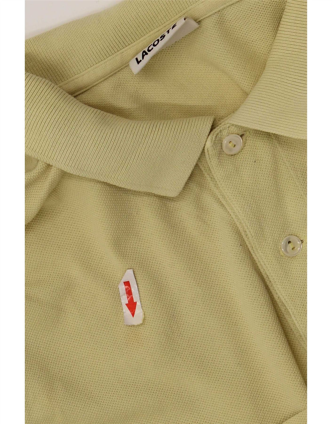 Lacoste Mens Regular Fit Polo Shirt Size 4 Medium Yellow Cotton