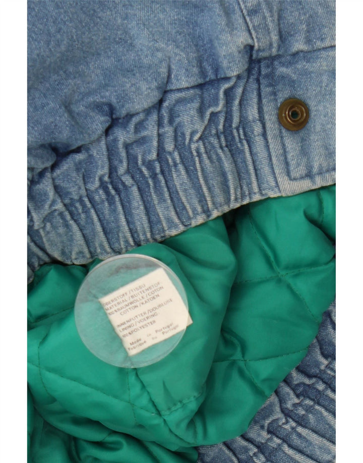 HEIN GERICKE Mens Loose Fit Military Denim Jacket UK 38 Medium Blue Cotton