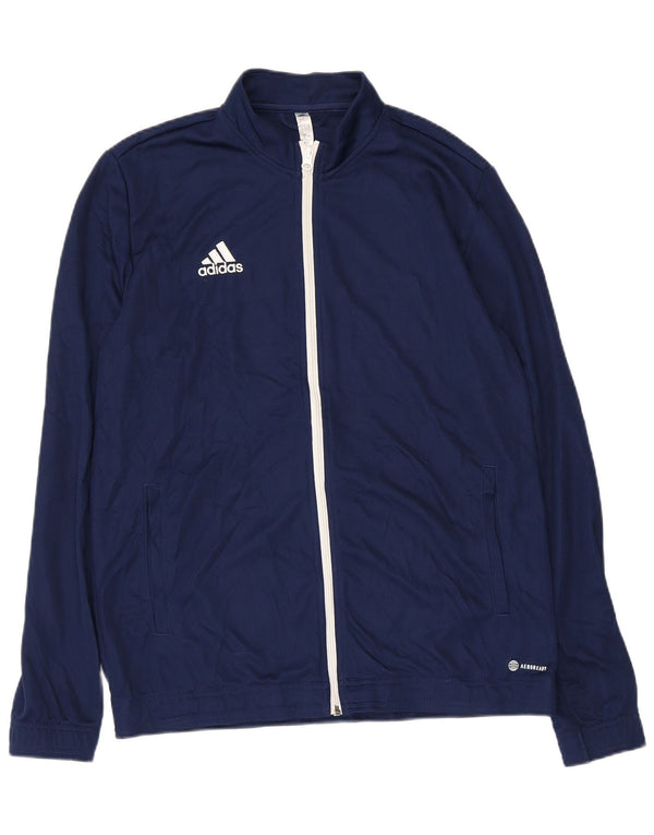 Adidas Mens Aeroready Tracksuit Top Jacket Large Navy Blue Polyester