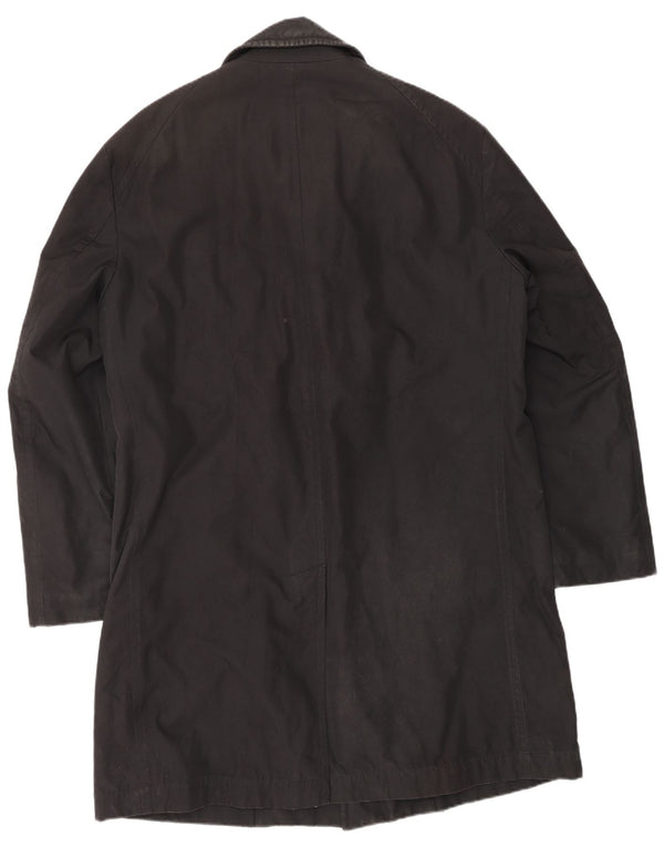 HUGO BOSS Mens Overcoat IT 48 Medium Black Polyester