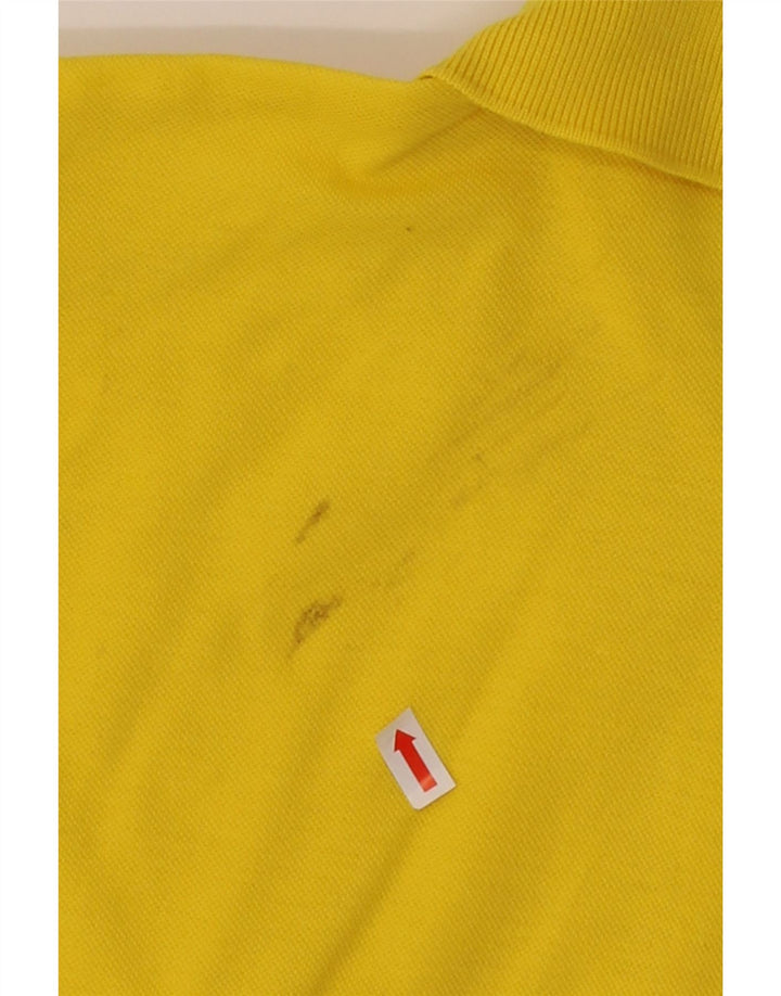 SERGIO TACCHINI Mens Polo Shirt Small Yellow Cotton Vintage Sergio Tacchini and Second-Hand Sergio Tacchini from Messina Hembry 