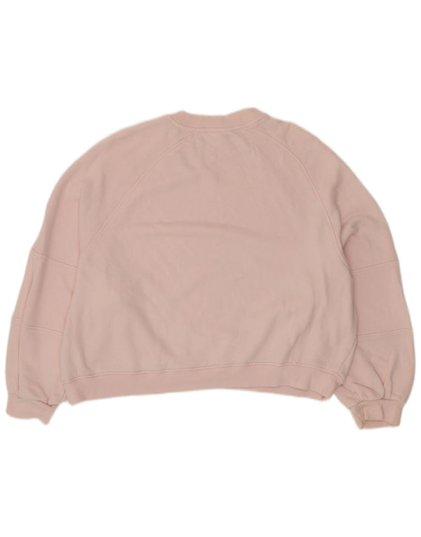 TOMMY HILFIGER Womens Oversized Graphic Sweatshirt Jumper UK 20 2XL Pink