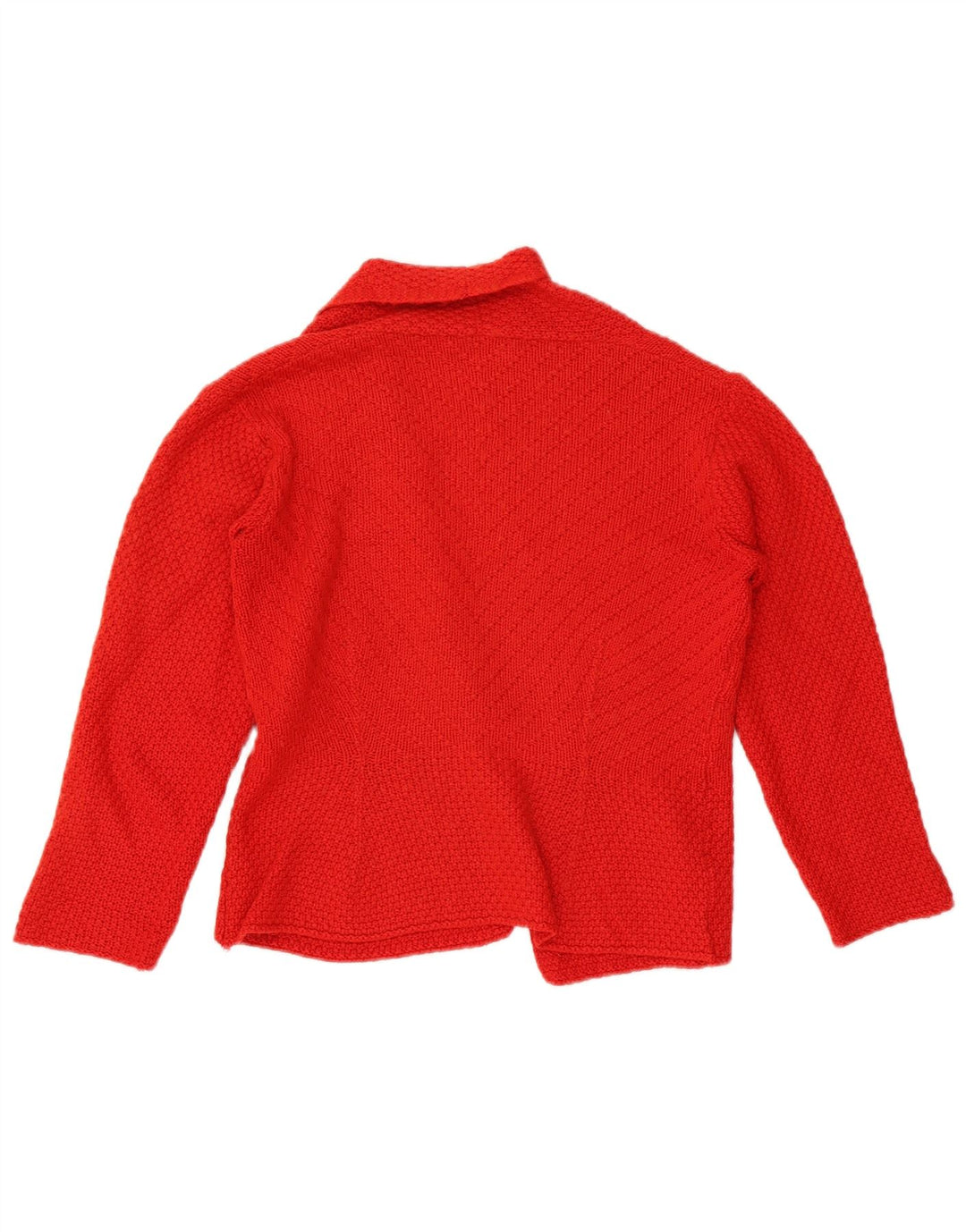 Marks & Spencer Womens Crop Open Cardigan Sweater UK 10 Small  Red Wool