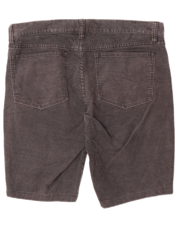 J. Crew Mens Toothpick Corduroy Shorts W30 Medium Grey Cotton