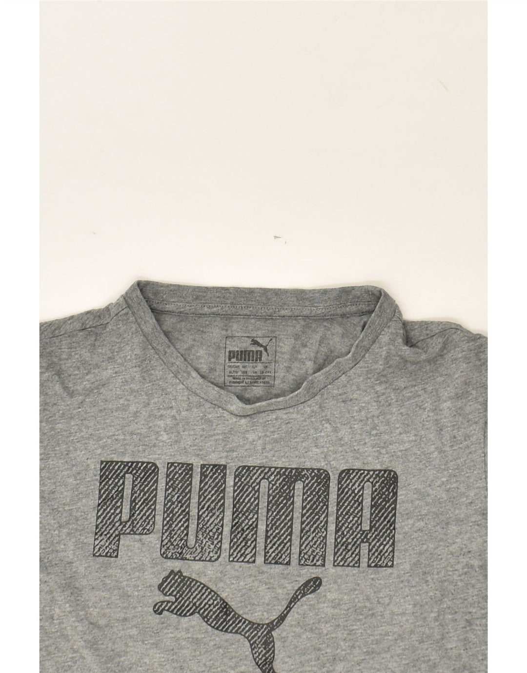 PUMA Boys Graphic T-Shirt Top 13-14 Years Grey | Vintage Puma | Thrift | Second-Hand Puma | Used Clothing | Messina Hembry 