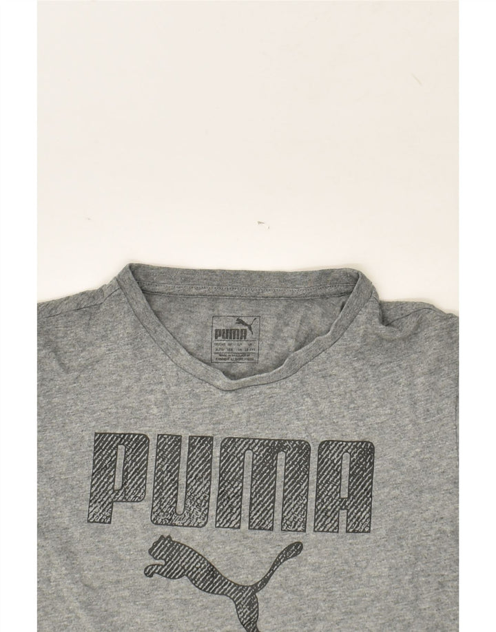 PUMA Boys Graphic T-Shirt Top 13-14 Years Grey | Vintage Puma | Thrift | Second-Hand Puma | Used Clothing | Messina Hembry 