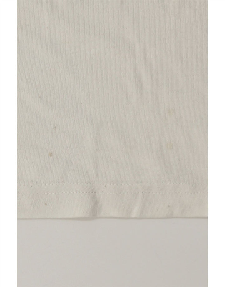 ADIDAS Mens Graphic T-Shirt Top Medium White Cotton