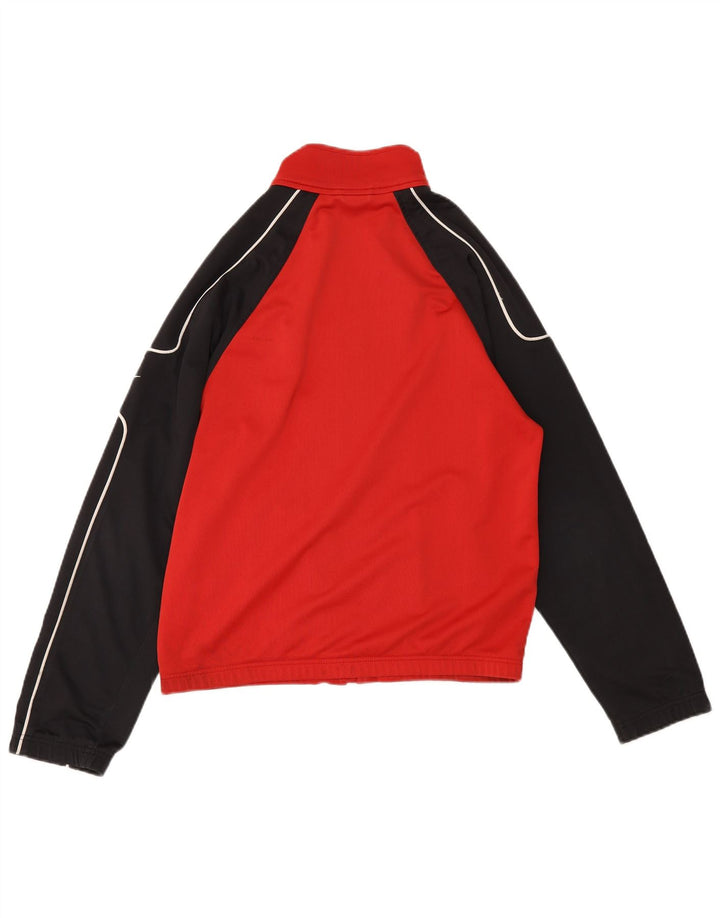 Nike Mens Tracksuit Top Jacket UK 35/37 Small Red Colourblock Polyester