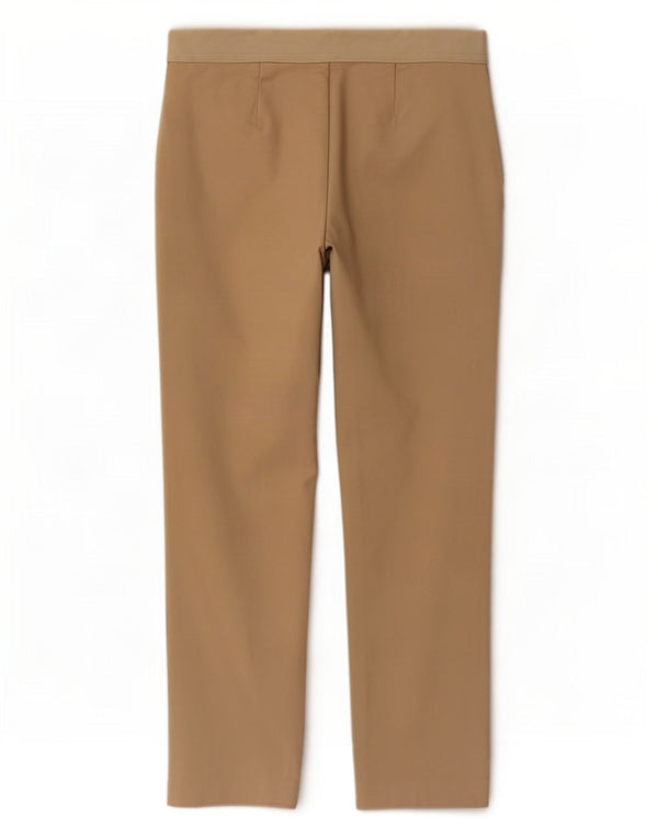 Marks & Spencer Womens Cropped Trousers UK 12 Medium W30 L23 Beige Cotton