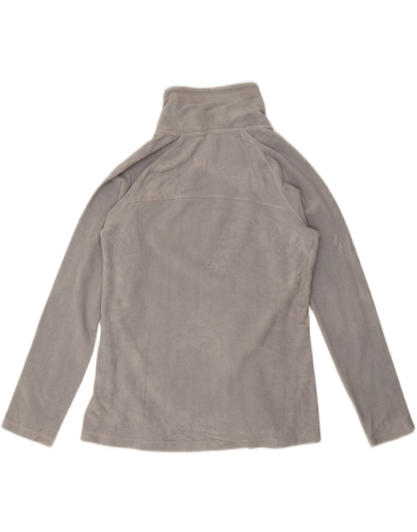 Calvin Klein Womens Graphic Zip Neck Fleece Jumper UK 10 Small Grey