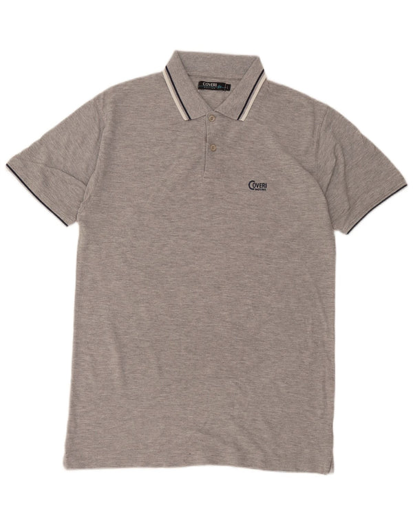 Coveri Mens Polo Shirt Large Grey Cotton