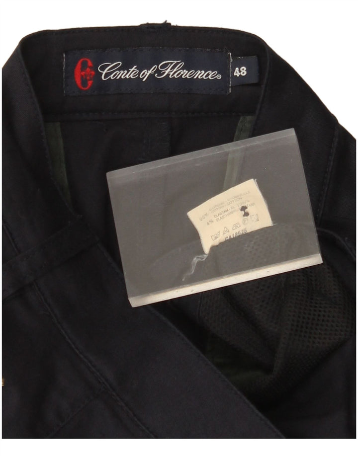 CONTE OF FLORENCE Mens Suit Trousers IT 48 Medium W32 L33 Navy Blue