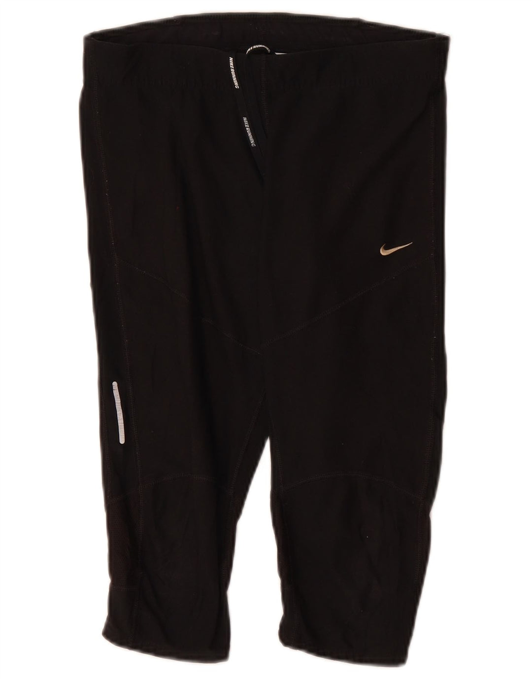 NIKE Womens Dri Fit Capri Tracksuit Trousers UK 12 Medium  Black Polyester