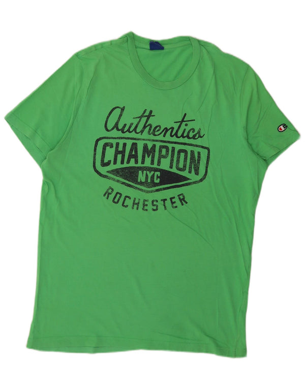 Champion Mens NY Rochester Graphic T-Shirt Top XL Green