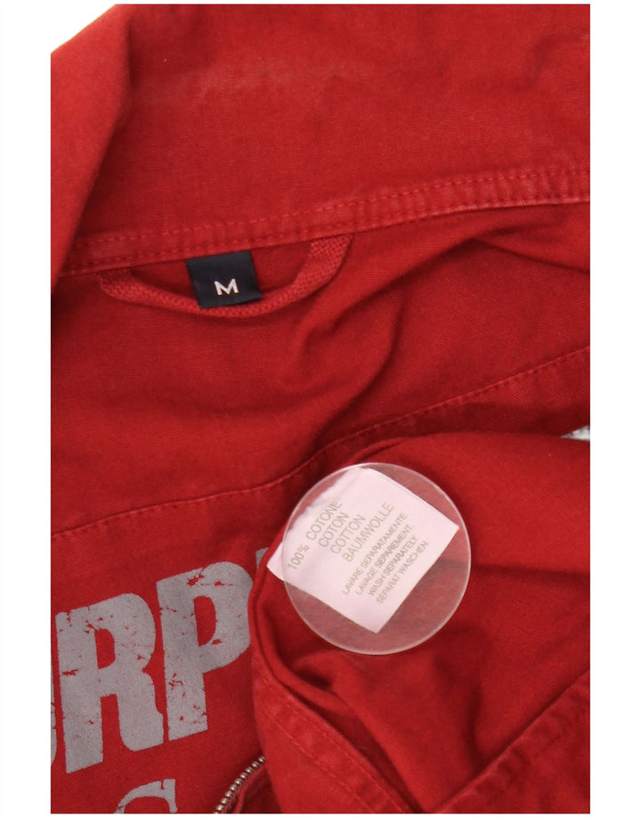 MURPHY & NYE Mens Sailwear Bomber Jacket UK 38 Medium Red Cotton