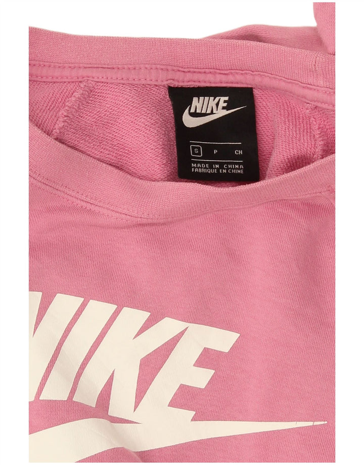 Nike Womens Graphic Sweatshirt Jumper UK 10 Small Pink