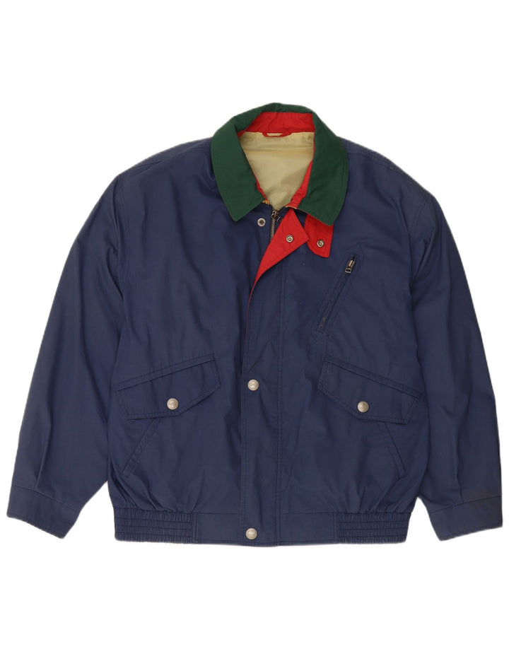 JUPITER Mens Bomber Jacket IT 54 2XL Blue Polyester