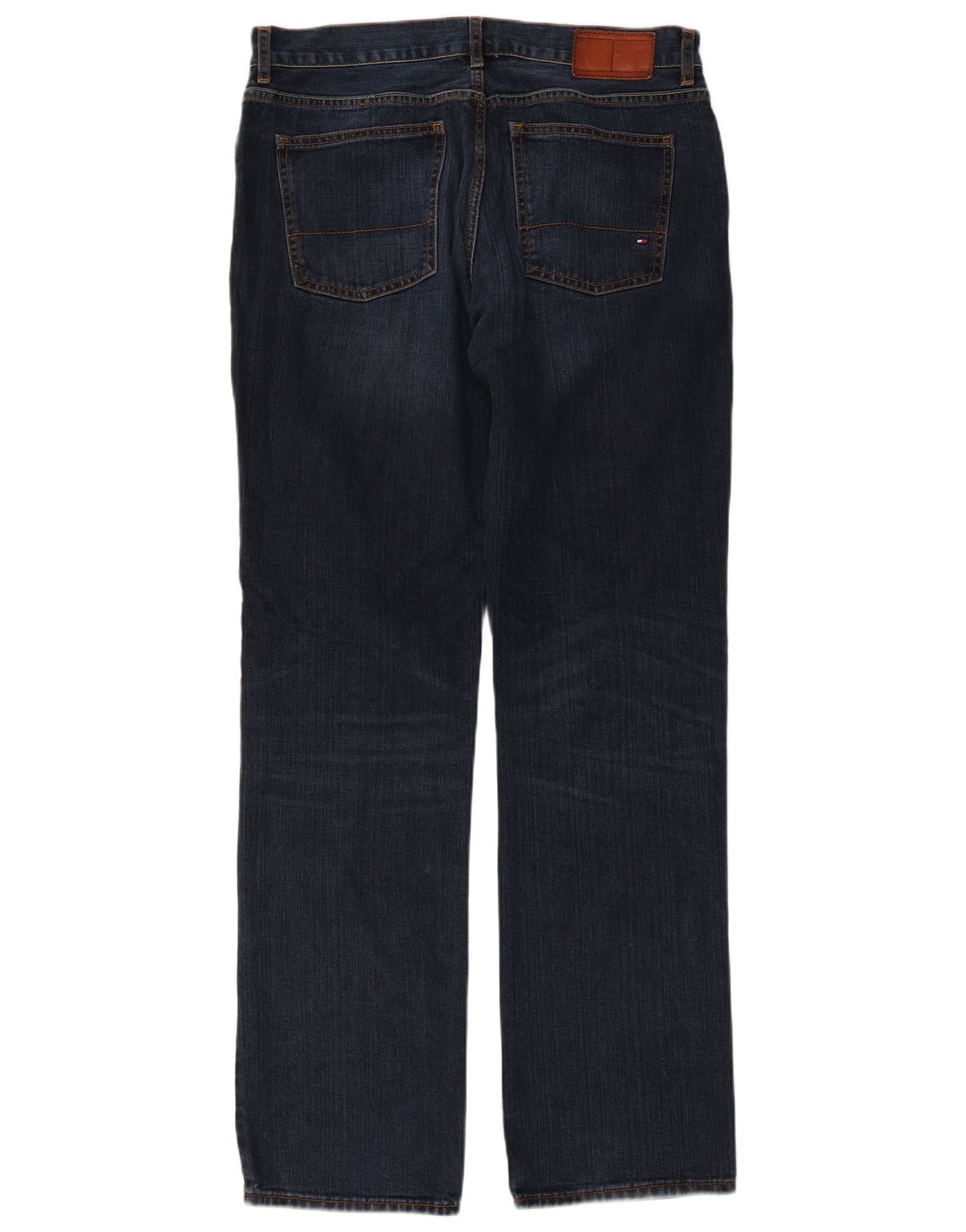 TOMMY HILFIGER Mens Straight Jeans W34 L34 Navy Blue Cotton