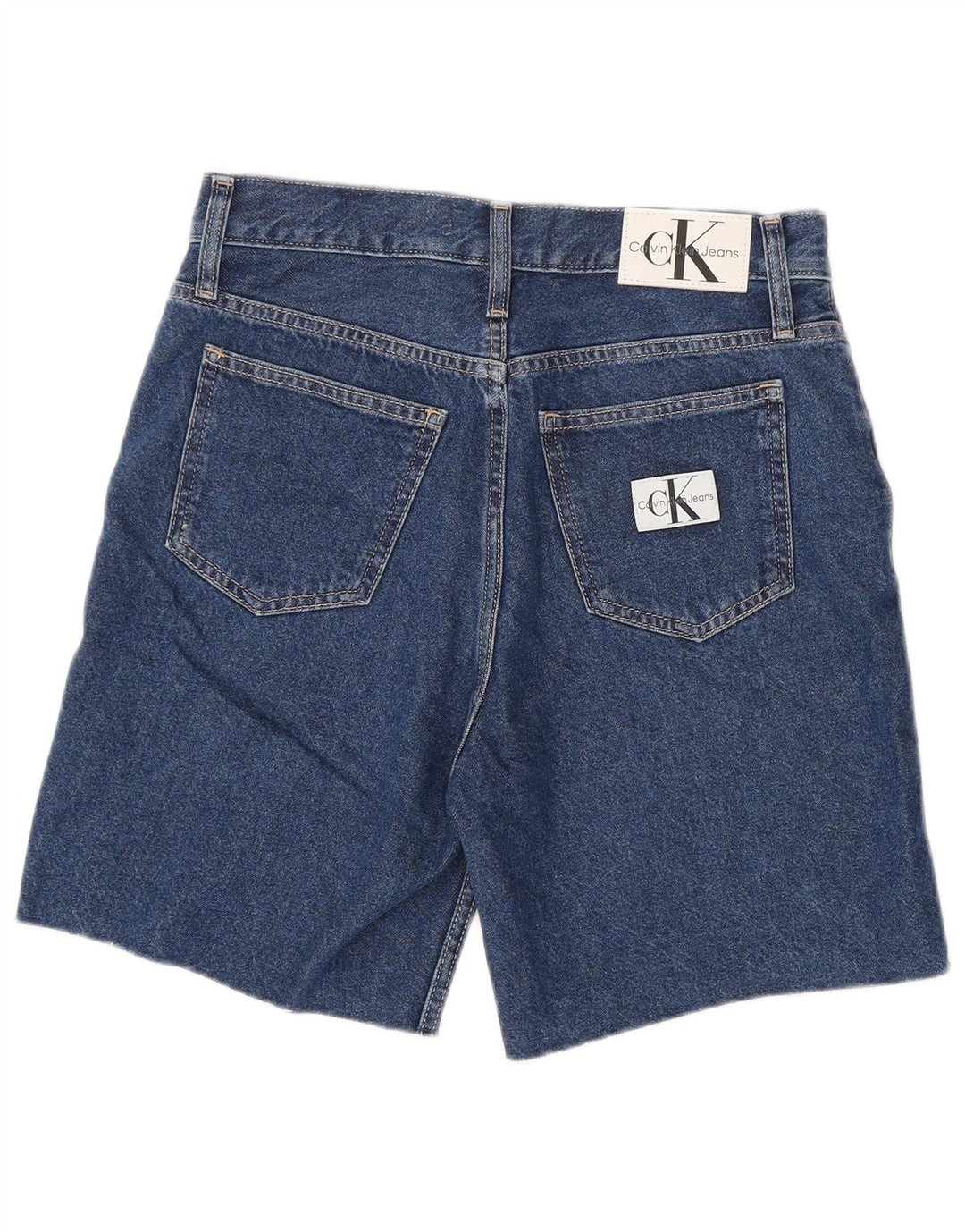 CALVIN KLEIN Womens Mid Rise Denim Shorts W27 Medium Blue Cotton