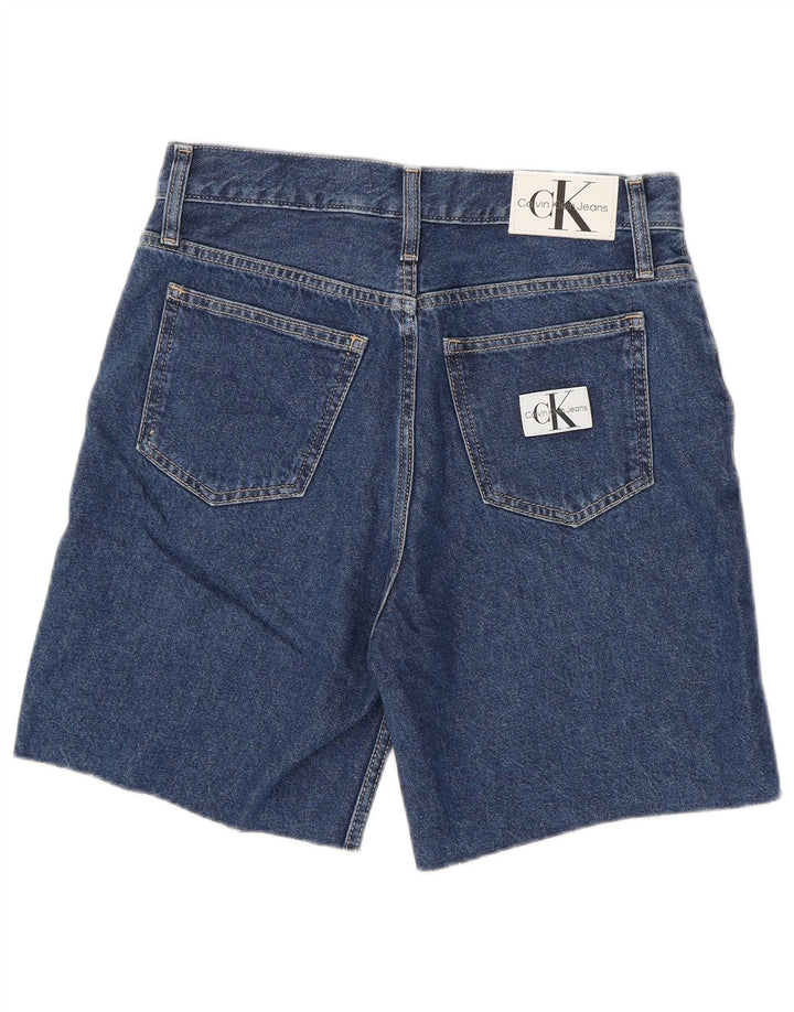 CALVIN KLEIN Womens Mid Rise Denim Shorts W27 Medium Blue Cotton