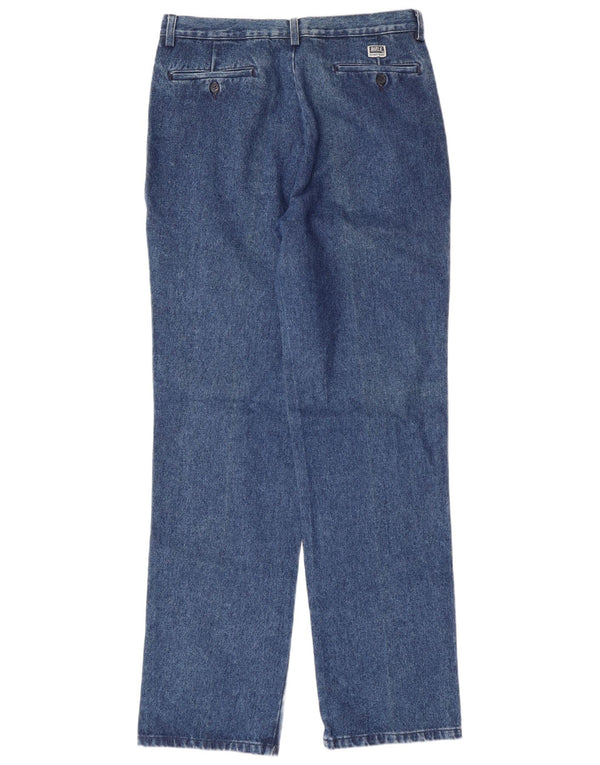 RIFLE Mens Straight Jeans W34 L34 Blue Cotton