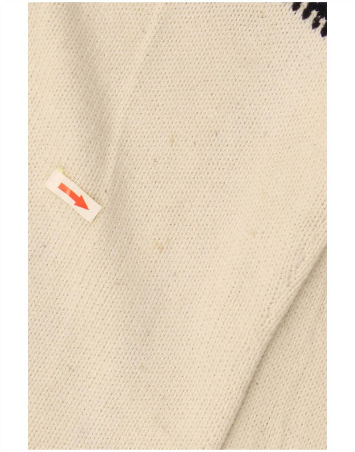 RALPH LAUREN Womens Boat Neck Jumper Sweater UK 16 Large Off White