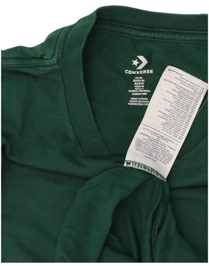 Converse Mens Graphic T-Shirt Top Medium Green Cotton