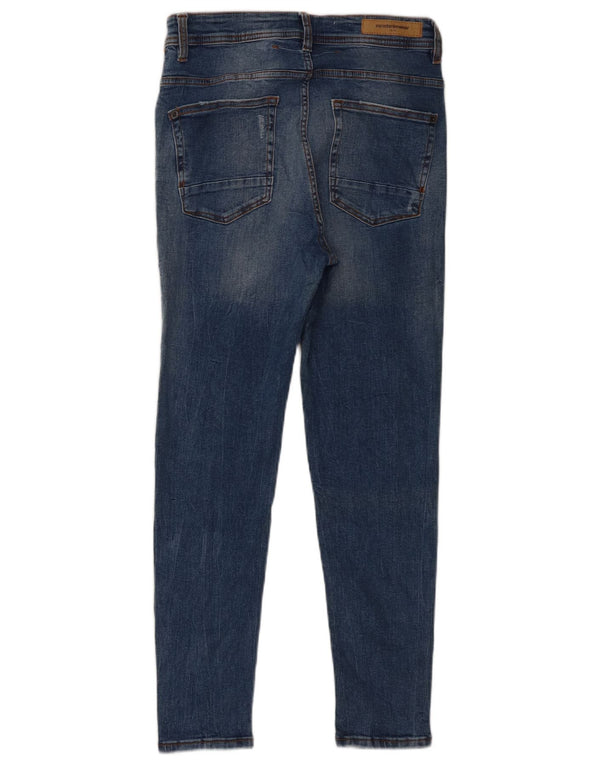 Zara Mens Distressed Skinny Jeans EU 40 Medium W31 L26 Blue Cotton