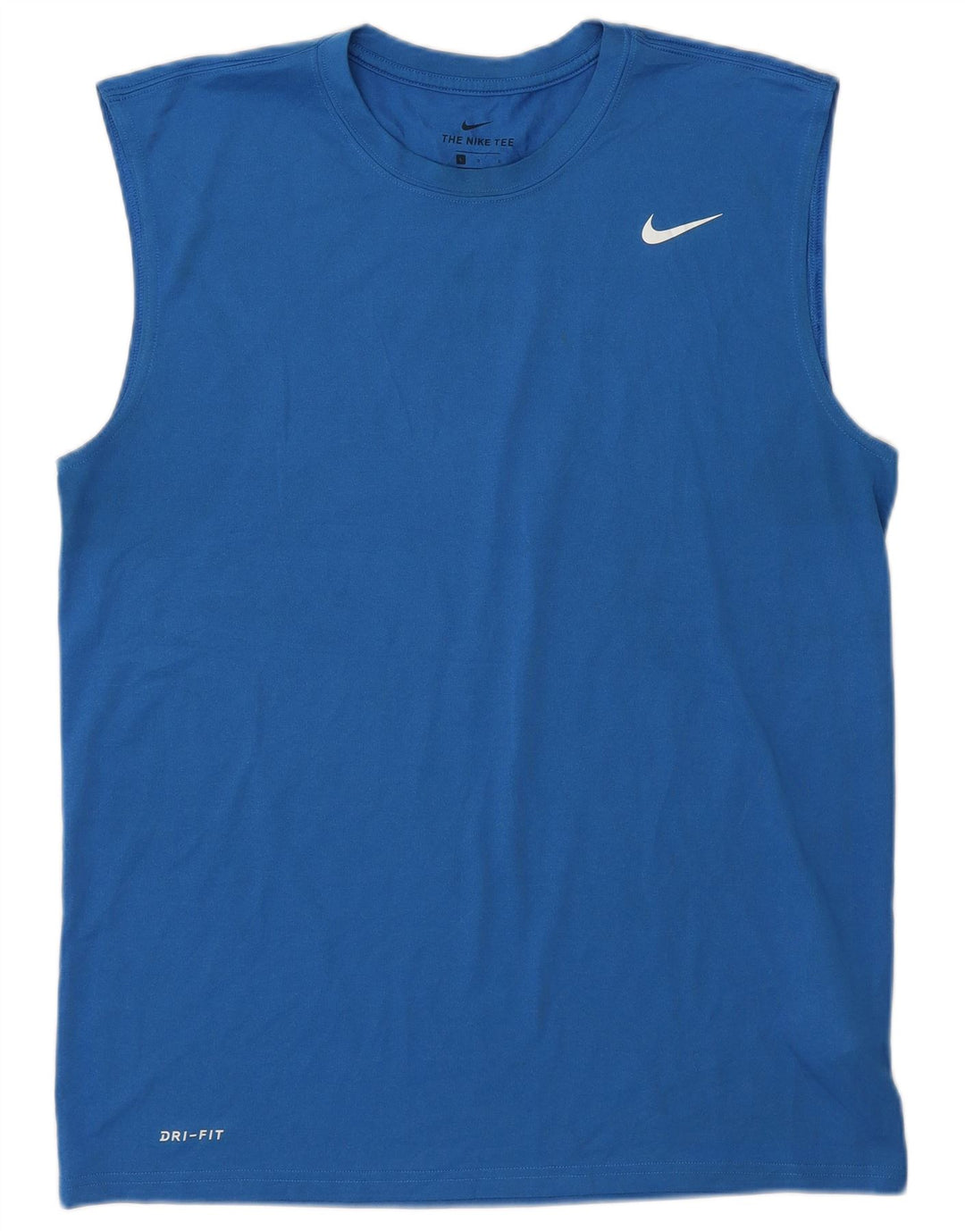 Nike Mens Dri Fit Vest Top Large Blue Polyester