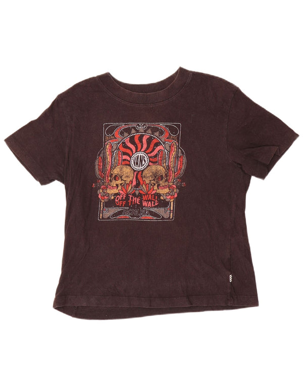 Vans Womens Graphic T-Shirt Top UK 14 Medium Black