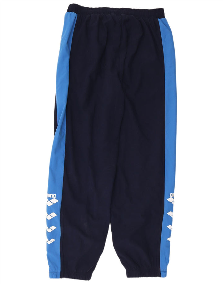 Arena Mens Graphic Full Tracksuit XL  Navy Blue Colourblock Polyester