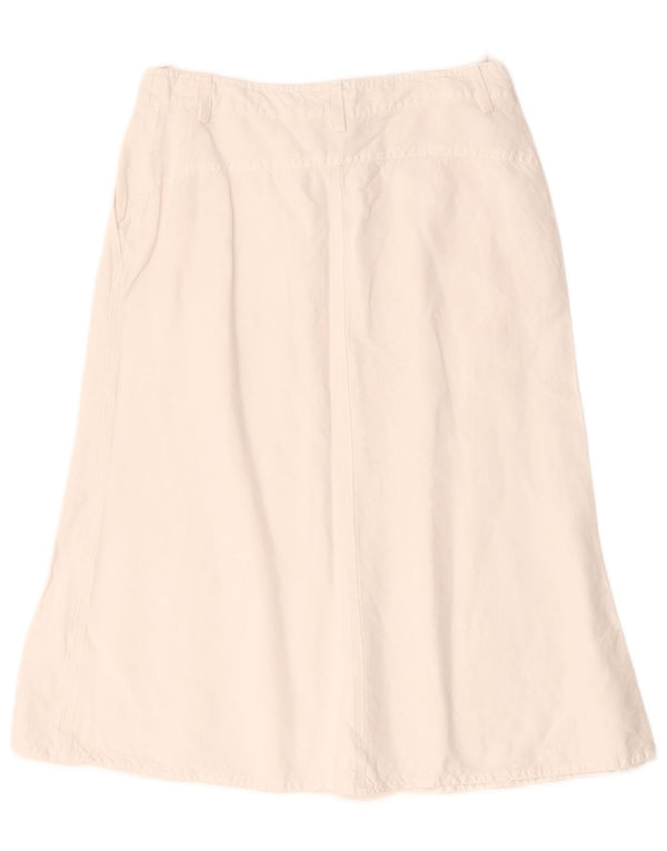 Marella Womens A-Line Skirt UK 10 Small W28 White Linen