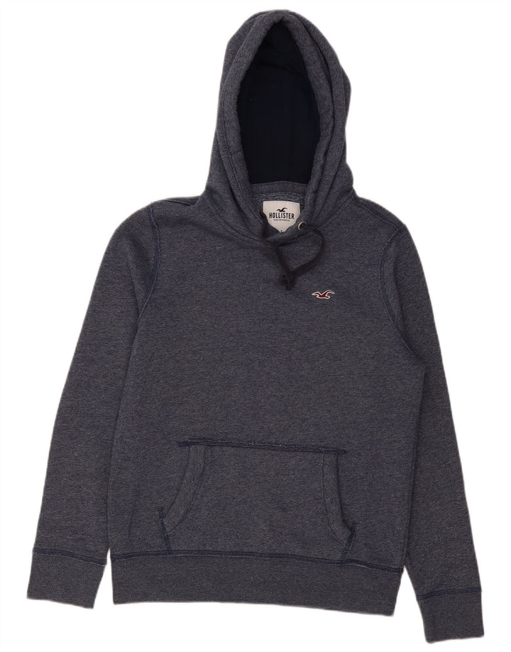 HOLLISTER Mens Hoodie Jumper Small Navy Blue