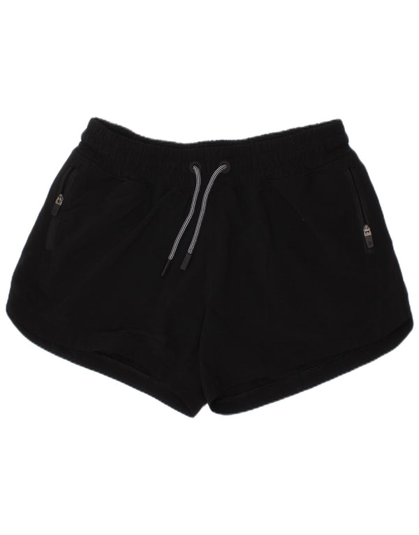 ATHLETA Girls Sport Shorts 11-12 Years Large Black Polyester