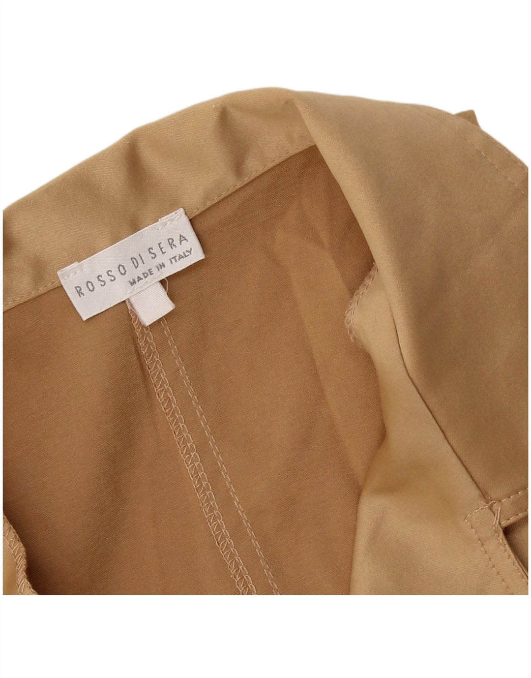 Rossodisera Womens Sleeveless Shirt Dress UK 12 Medium Beige