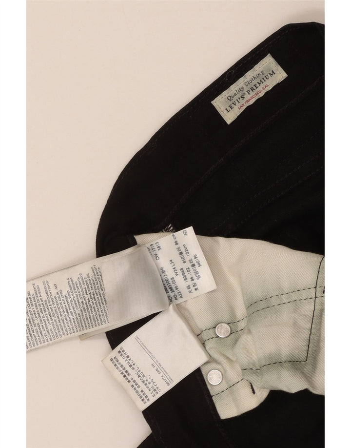 LEVI'S Mens 512 Slim Tapered Jeans W34 L34 Black Cotton