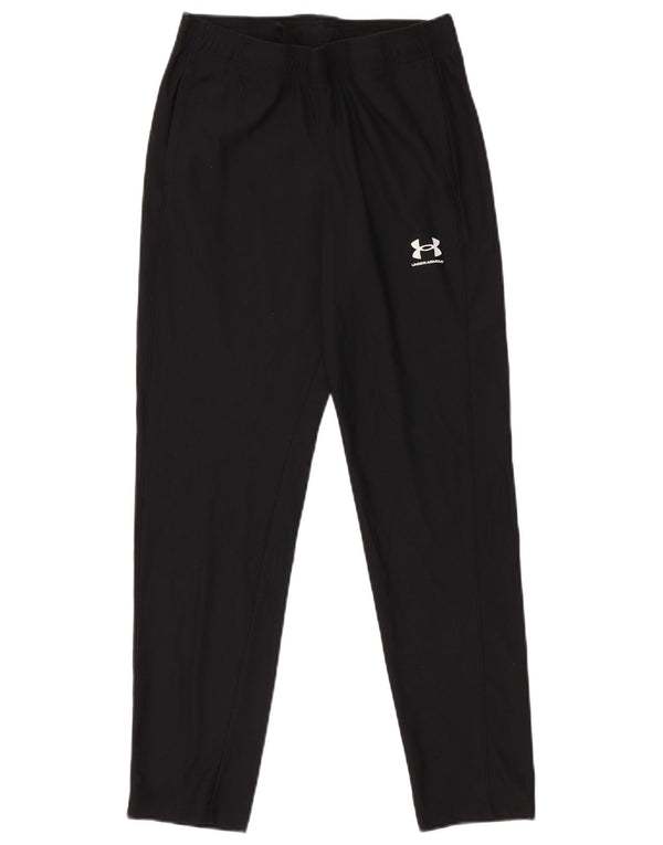 UNDER ARMOUR Boys Tracksuit Trousers 13-14 Years XL Black Polyester
