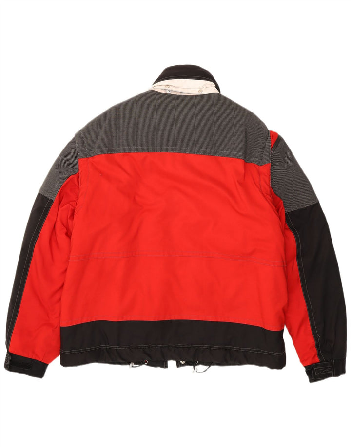 Dubin Mens Graphic Racer Jacket IT 52 XL Red Colourblock Polyester